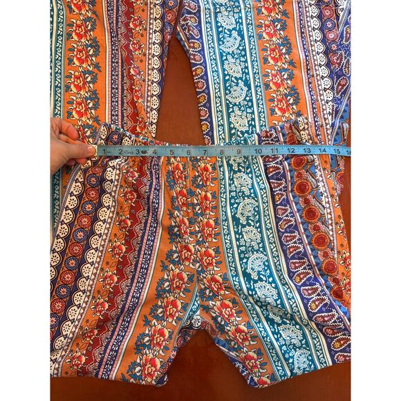 Flare Leggings Boho Bell Bottoms 70's Hippie Pants Multi Pattern Womens Medium - Picture 7 of 7